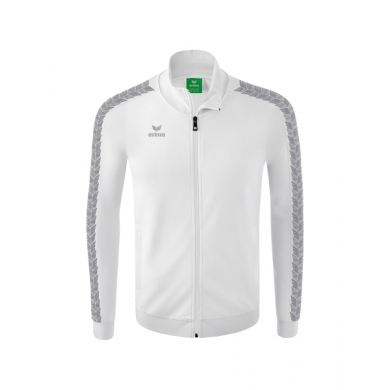 Erima Kurtka sportowa Essential Team Tracktop - wygodna, ściągacze, kieszenie boczne - biało/szara męska